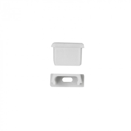 Profil Aluminiowy LED Natynkowy Biały 1m z Kloszem Mroźny do Taśm LED + Zaślepki seria N Ecolight