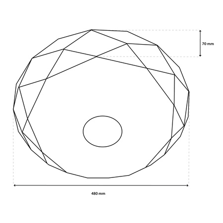 Plafon LED Lampa Sufitowa Natynkowa WESTA 72W CCT Biały Okrągły 50cm + PILOT LUMILED