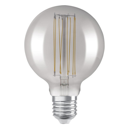 Żarówka LED Dekoracyjna G125 Kula E27 11W = 42W 500lm 1800K Ciepła 320° Dymiona Filament Ściemnialna Vintage 1906 Osram