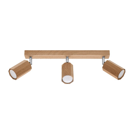 Lampa Sufitowa Oprawa Natynkowa SPOT TUBA Reflektor 3x GU10 Ruchoma Geometryczna Brązowa Skandynawska Zeke Sollux