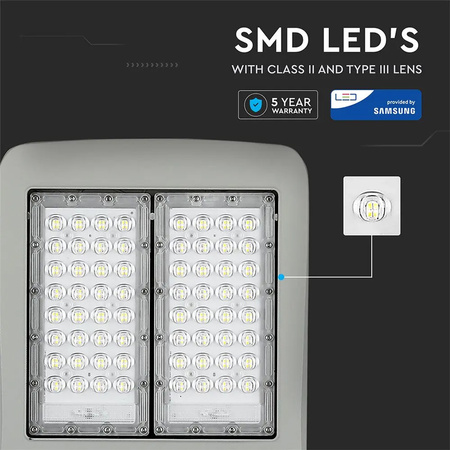 Lampa Oprawa Uliczna LED 120W 5700K Ściemnialna SAMSUNG CHIP VT-122ST V-TAC