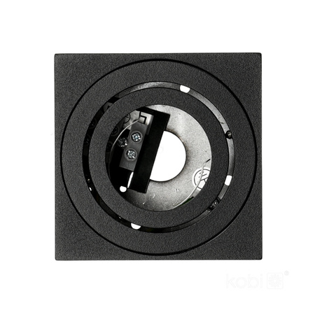 Oprawa Natynkowa Halogenowa Spot Tuba Kwadratowa GU10 Czarna OH37 Kobi