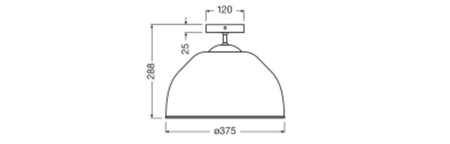 Lampa Sufitowa Dekoracyjna Natynkowa E27 Biały Decor Ledvance