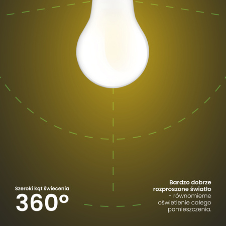 6x Żarówka LED E27 A60 4W = 60W 840lm 3000K Ciepła 360° FILAMENT LUMILED