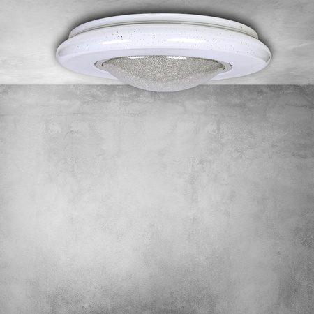 Plafon natynkowy QUASAR 24W LED Okrągła Retro EK75321 Milagro Tworzywo Sztuczne + Metal