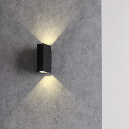 Kinkiet Elewacyjny LED Czarny Góra/Dół 2x2,5W 4000K Neutralna ORLEAN GOLDLUX (Polux)