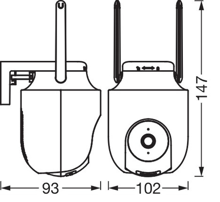 Inteligentna Kamera Zewnętrzna 360° IP67 2K QHD Smart+ Wifi Biała Osram