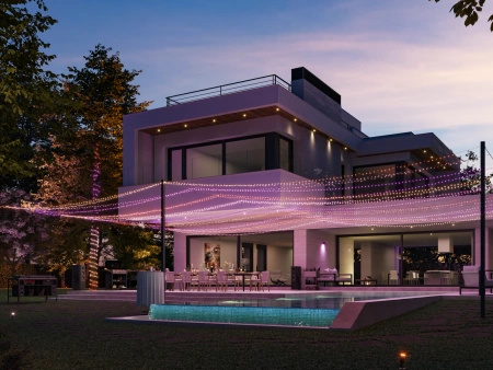 Lampki Choinkowe Zewnetrzne LED 40m 28W 500LED IP44 Girlanda White and Color Ambiance RGB + TW Inteligentna SMART Zigbee Bluetooth Festavia Philips HUE