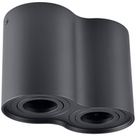 Oprawa sufitowa natynkowa Hadar R2 2xGU10 ruchoma okrągła czarna