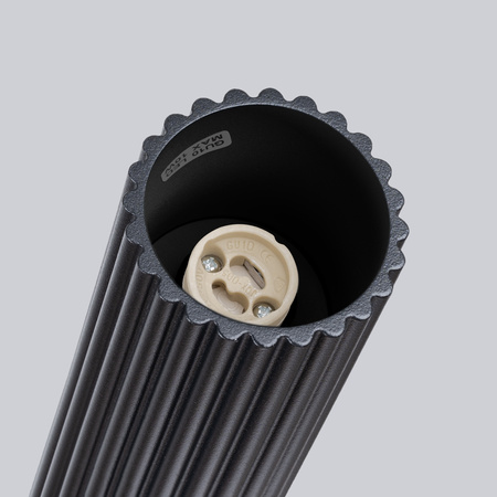 Lampa Sufitowa Reflektor Tuba Spot 1x GU10 Czarna Karbon Deep Space SL.1572 Sollux