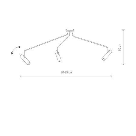 Lampa Sufitowa Oprawa Natynkowa Reflektor Punktowa 3x GU10 Biała Nowoczesna EYE SUPER 6491 Nowodvorski