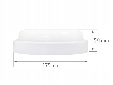 Plafon Lampa LED Sufitowa 12W 1050lm 4000K Neutralna 120° z Czujnikiem Ruchu Biały IP54 Maks Masterled