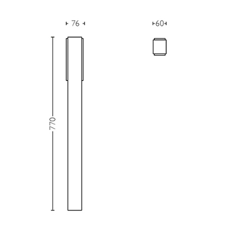 Lampa Ogrodowa LED Słupkowa Przyścieżkowa STRATOSPHERE 3,8W 4000K Neutralna IP44 Antracyt PHILIPS