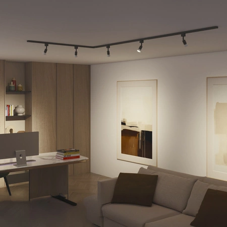 Łącznik Kątowy typ L Prawoskrętny Złącze do Szyn Oświetleniowych Szynoprzewodów LED Jednofazowych Czarny EasyLink Philips