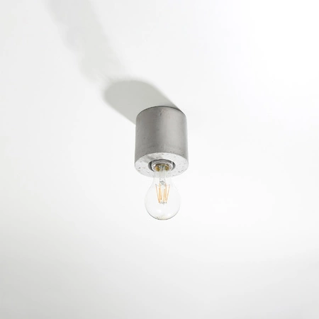 Lampa Sufitowa Oprawa Natynkowa E27 Cylindryczna Szara Industrialna Salgado Sollux