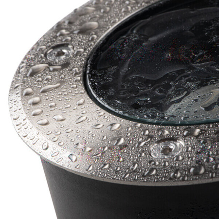 Lampa Ogrodowa Najazdowa Dogruntowa BERG AD GU10 IP67 Okrągła Srebrna Kanlux