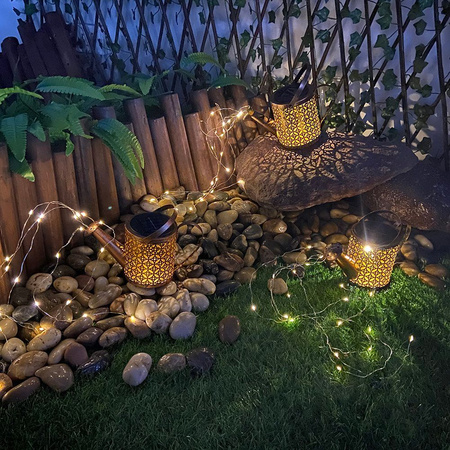 Lampa Ogrodowa LED Solarna Wbijana Konewka Miedziana IP44