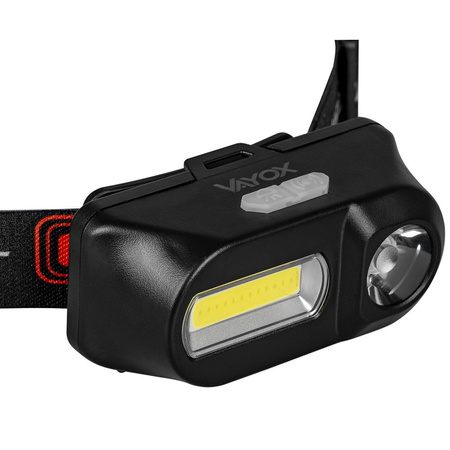 Latarka Czołowa LED Akumulatorowa XPE + COB VA0115 Vayox