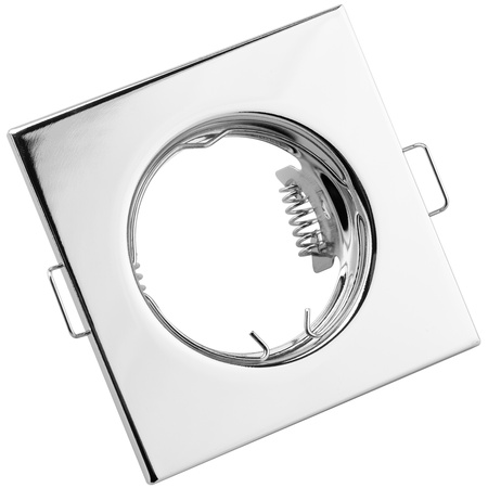 6x Oprawa Halogenowa Podtynkowa Stała Kwadrat PAVO Chrom Blacha MR16 GU10 LUMILED