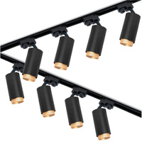 ZESTAW Szynoprzewód Listwa Szyna 4m + 8x Lampa Sufitowa Reflektor GU10 Oświetlenie Szynowe LUMILED
