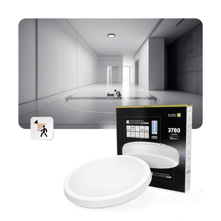 Plafon LED Łazienkowy Sufitowy Natynkowy 36W 3780lm 4000K 120° Biały IP65 Nairos Kobi