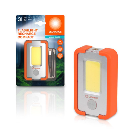 Latarka Akumulatorowa LED Warsztatowa 4W 400lm 6500K USB Powerbank Na Haczyk LEDVANCE
