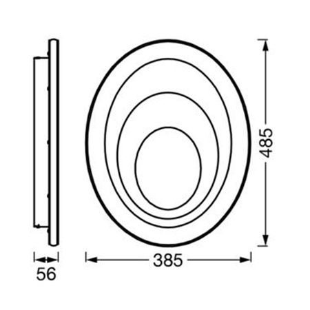 Lampa Sufitowa Plafon LED Oprawa Oświetleniowa 37W 48.5cm Ozdobna Okrągła Biała LEDVANCE