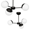 Lampa Sufitowa Żyrandol SFERA Czarna 3xE14 Milagro