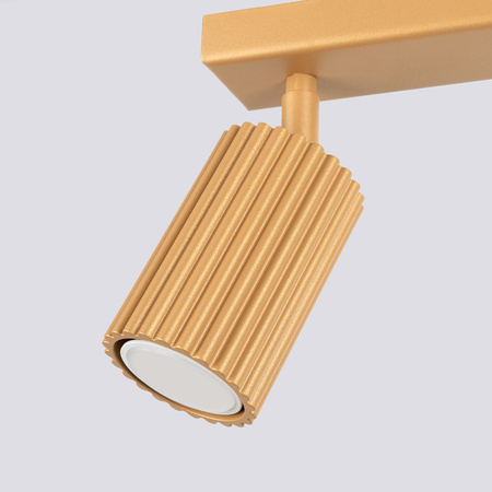 Lampa Sufitowa Reflektor Tuba Spot 2x GU10 Złota Karbon Deep Space SL.1561 Sollux