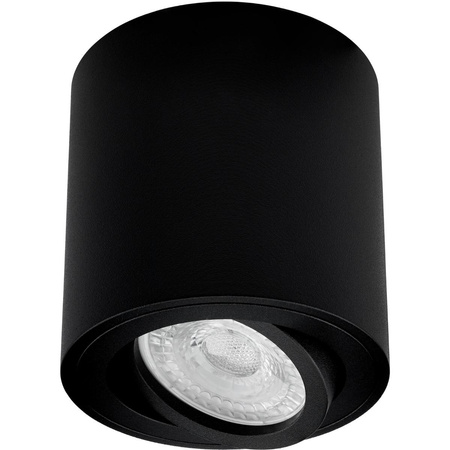 Oprawa Natynkowa HALOGENOWA Spot Tuba Ruchoma GU10 Okrągła Czarna 84mm AMAT-M LUMILED