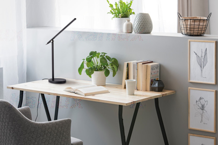 Lampka Biurkowa LED Czarna REXAR 7W 3000-6500K Kanlux