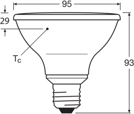 Żarówka LED E27 PAR30 10W = 75W 633lm 2700K Ciepła 36° DIM LEDVANCE