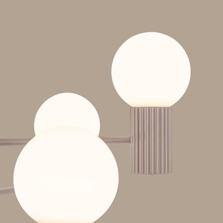 Lampa Wisząca Żyrandol 6x G9 Aluminiowa Taupe Halo French Sky SL.1836 Sollux