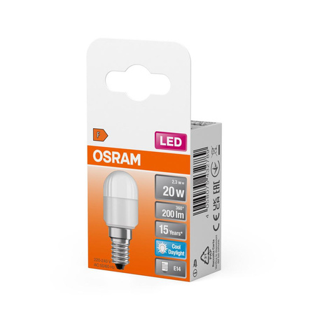 Żarówka LED T25 Tubularna E14 2.3W = 20W 200lm 6500K Zimna 160° SPECIAL Osram