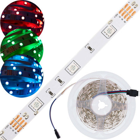 Taśma LED Pasek 12V 36W 150LED 5050 RGB 10mm 5m