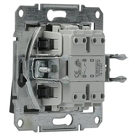 Włącznik Światła Pojedynczy Jednobiegunowy bez Ramki Podtynkowy Asfora IP20 Antracyt