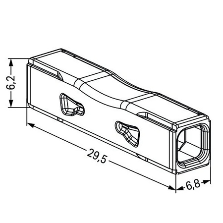Złączka Instalacyjna Szybkozłączka 2773-2401 Przelotowa 2x4mm WAGO