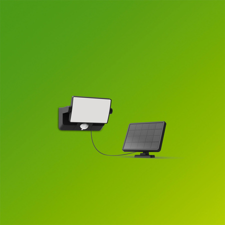 Lampa Solarna Naświetlacz Solarny LED 8.2W 1000lm 3000K Ciepła IP44 Czarny z Czujnikiem Ruchu Fyns Philips