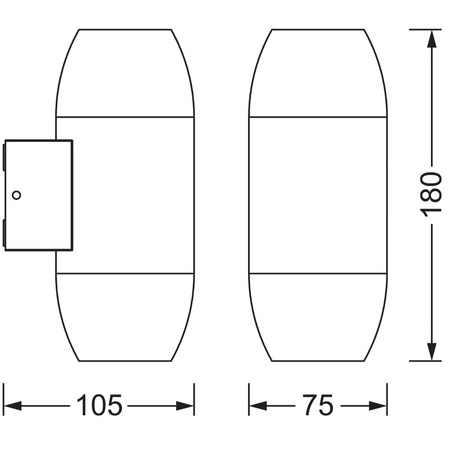 Lampa Ogrodowa Zewnętrzna Kinkiet Elewacyjny LED GU10 IP44 Szary Endura Ledvance