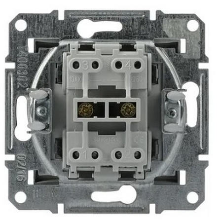 Włącznik Światła Podwójny Schodowy Dwubiegunowy bez Ramki Podtynkowy Asfora IP20 Antracyt