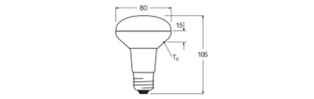 Żarówka LED R80 Reflektor E27 8.5W = 100W 670lm 2700K Ciepła 36° STAR Osram