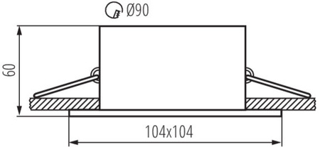 Oprawa sufitowa halogenowa kwadratowa APRILA MR16 GU10 biały mat IP20 Kanlux