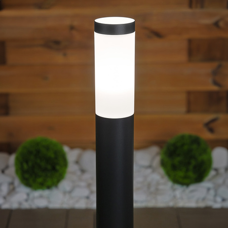 Lampa Ogrodowa Zewnętrzna E27 CZARNY SŁUPEK 65cm Lilium LUMILED