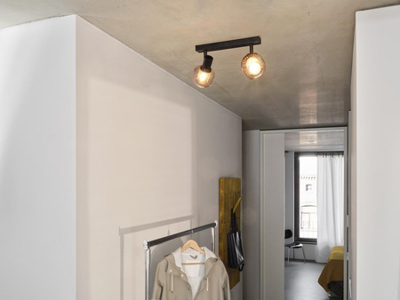 Lampa LED Ścienna Sufitowa Kinkiet Oprawa Natynkowa 5.6W 500lm 3000K Ciepła Ściemnialna Dekoracyjna Czarny Spot Firefly Ledvance