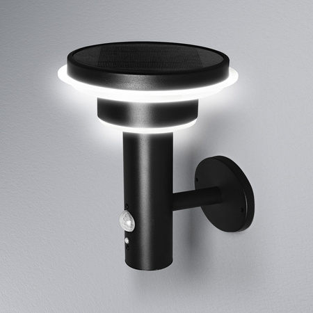 Lampa Ogrodowa Zewnętrzna Kinkiet Elewacyjny LED 6W 400lm 3000K IP44 Czarny Z Czujnikiem Ruchu i Zmierzchu Endura Ledvance