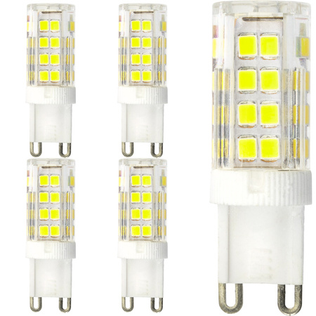 5x Żarówka LED G9 KAPSUŁKA 5W = 40W 460lm 6000K Zimna 360° LUMILED