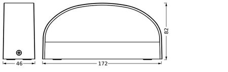 Lampa Ogrodowa Zewnętrzna Kinkiet Elewacyjny LED 7.6W 450lm 3000K IP65 Szary Endura Ledvance