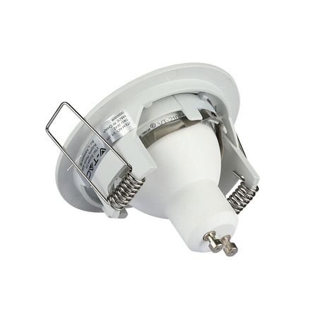 Oprawa Sufitowa Podtynkowa Oczko GU10 Okrągła Biała VT-774 V-TAC