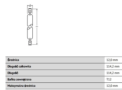 Żarnik R7S 120W 2220lm 2900K T12 OSRAM HALOLINE ECO 114,2mm