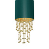 Lampa wisząca ALMERIA 1xE27 Elegancka Sznury Korali Zielona MLP6449 Milagro Metal + Tworzywo sztuczne+ Tkanina